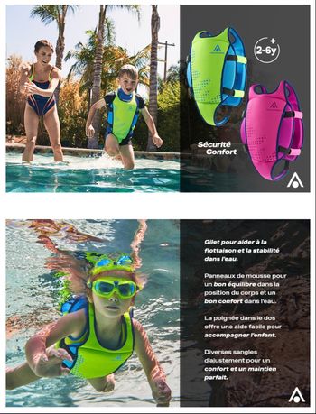 gilet de natation Aquasphere neuf
