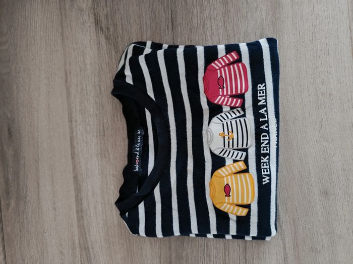 T-shirt épais / pull léger marinière week-end à la mer - photo numéro 7