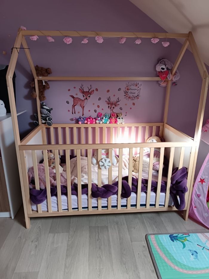 Lit Cabane en bois 70x140 - photo numéro 2