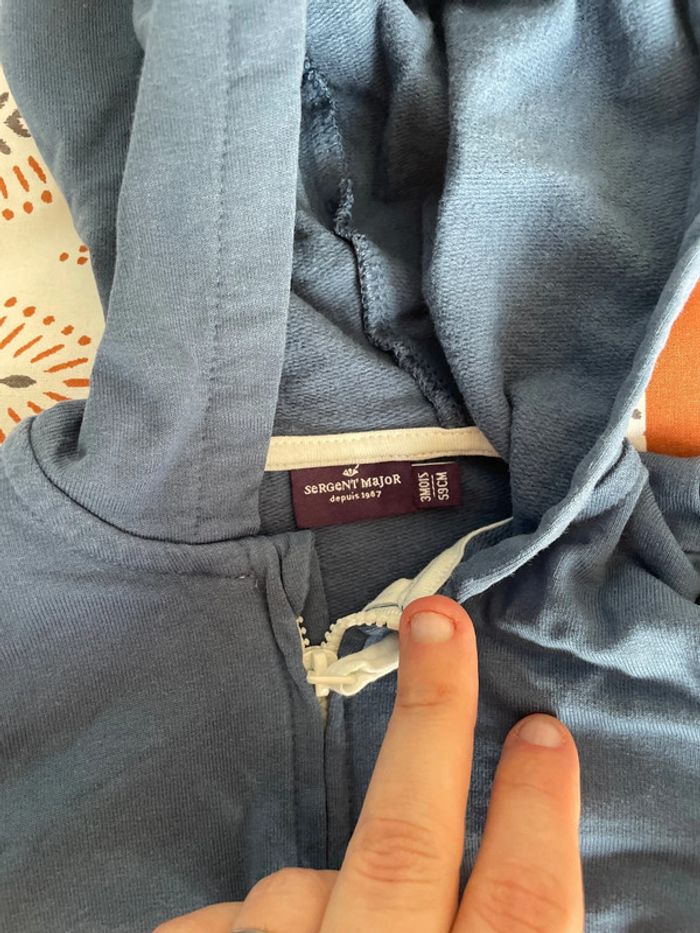 Sweat-shirt zippé sergent major 3 mois - photo numéro 2