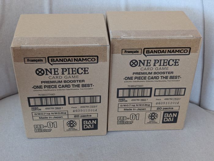 Lot One Piece PRB-01 The Best de 2 cases de 20 boosters sous blister Fr 🇫🇷 - photo numéro 2