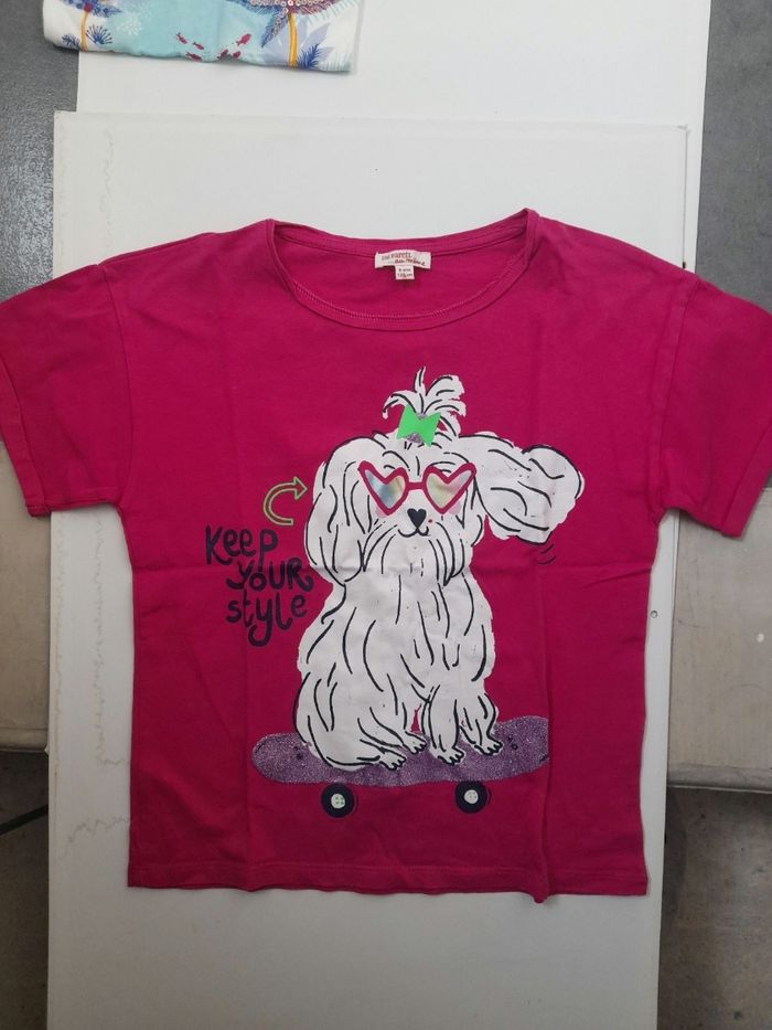 Joli lot de 9 tee-shirts fille en 8ans à manches courtes - photo numéro 8