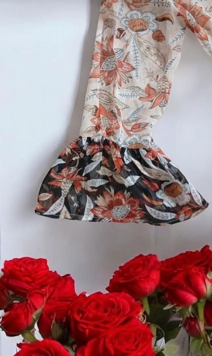 🌹 Robe bohème fleurie Cherry Paris,neuve femme taille M🌹 - photo numéro 4