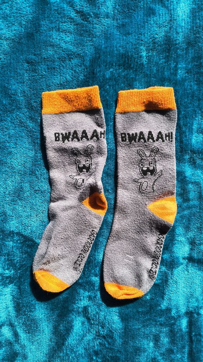 🧦 Lot de 3 paires de chaussettes Lapins crétins (P31/34) 🧦 - photo numéro 4