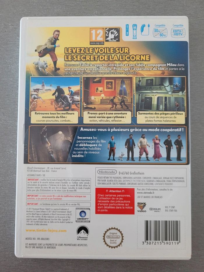Jeux vidéo wii les aventures de Tintin le secret de la licorne - photo numéro 3