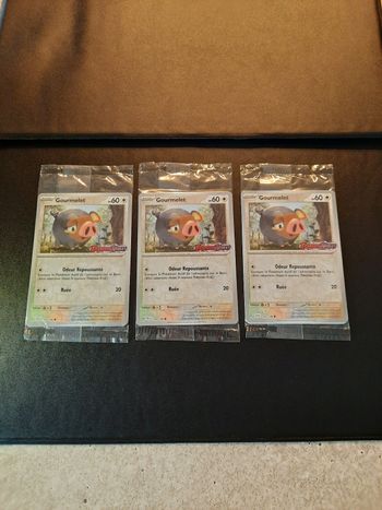 Carte Pokemon Lot 3 Gourmelet Promo Scellé 154/198 SV1 Écarlate Et Violet fr