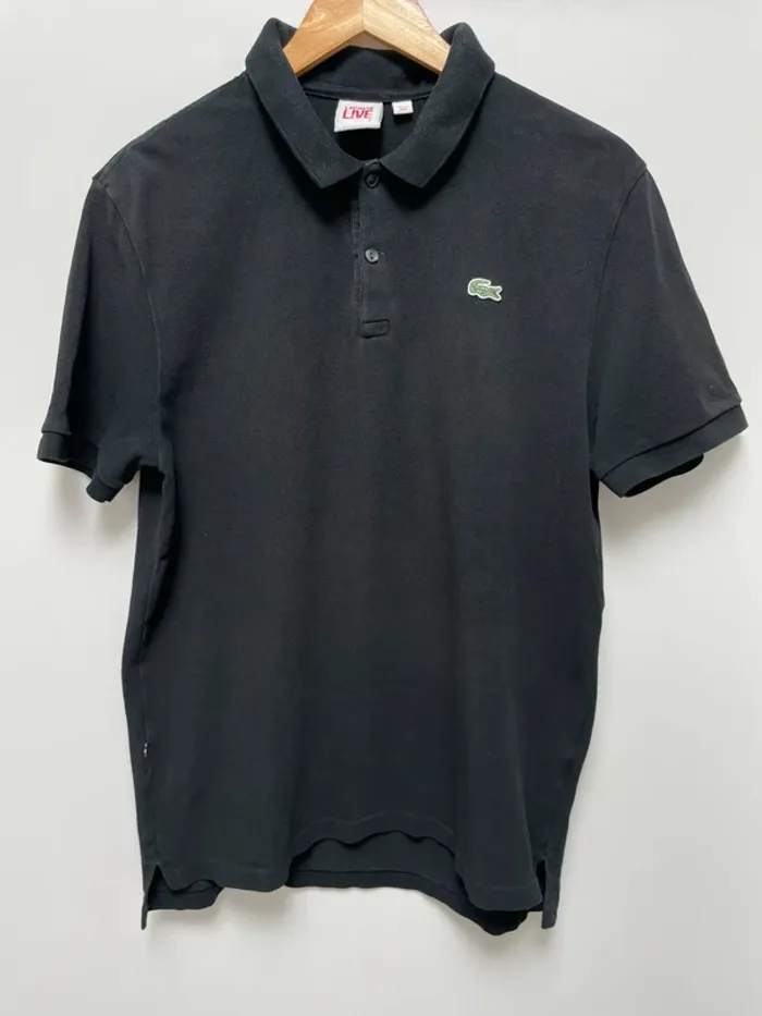 Polo Lacoste Live noir manches courtes taille 7 (M)