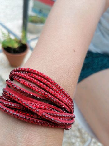 Bracelet strass rouge