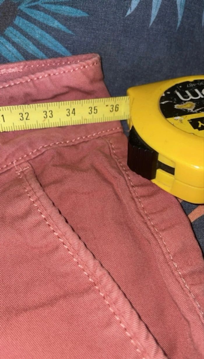Promod - Short en coton - Taille 36 - Corail/Rose Terracotta - photo numéro 5
