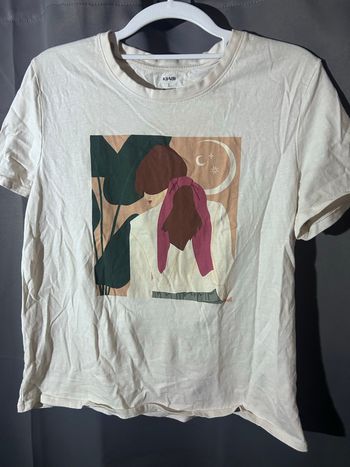 Tee-shirt imprimé, couleur crème, taille L