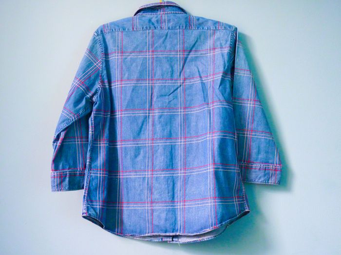 Chemise Femme Arrow M 38 carreaux bleu TBE manches 3/4 - photo numéro 3