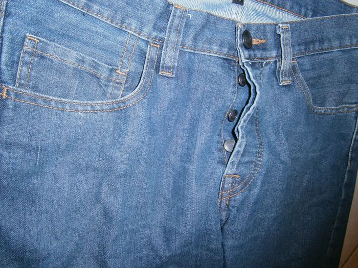 Jeans bleu à boutons Taille XL - photo numéro 3