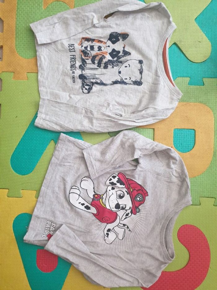 Lot 1 garcon 3 ans hiver 10 pièces chemises, t-shirts, gilet, veste - photo numéro 4