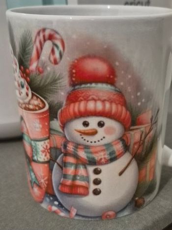 mug bonhomme neige noel