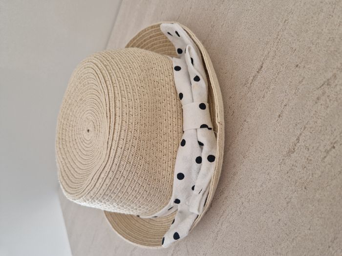 Chapeau en paille avec ruban T. 49 - photo numéro 3