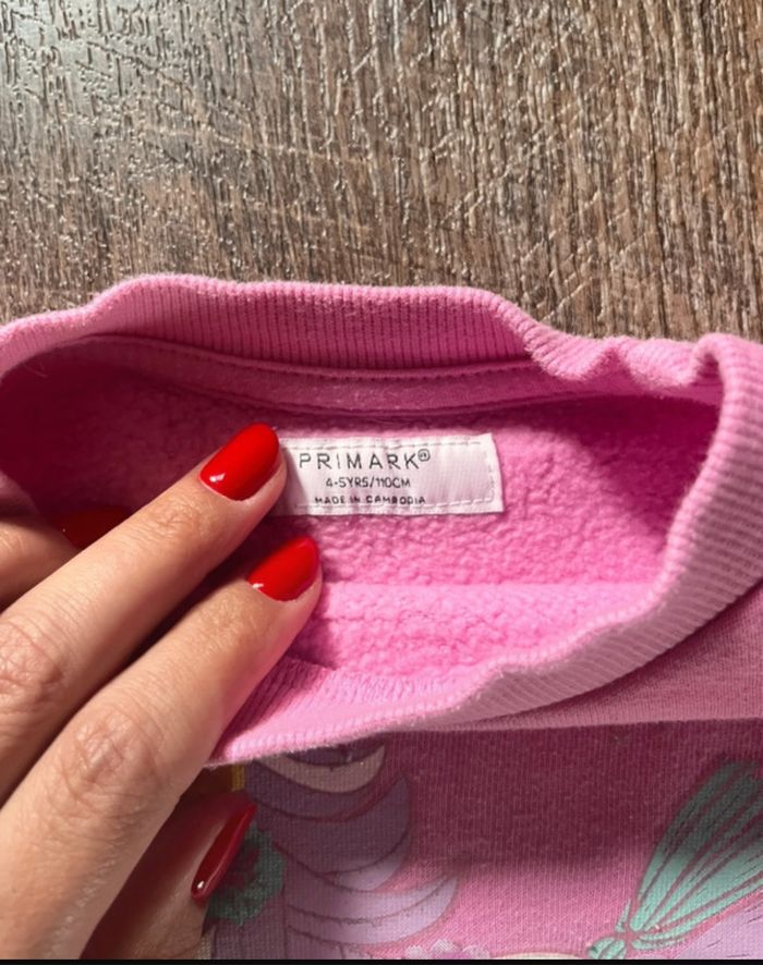 Pull licorne rose fille 4-5 ans - photo numéro 2