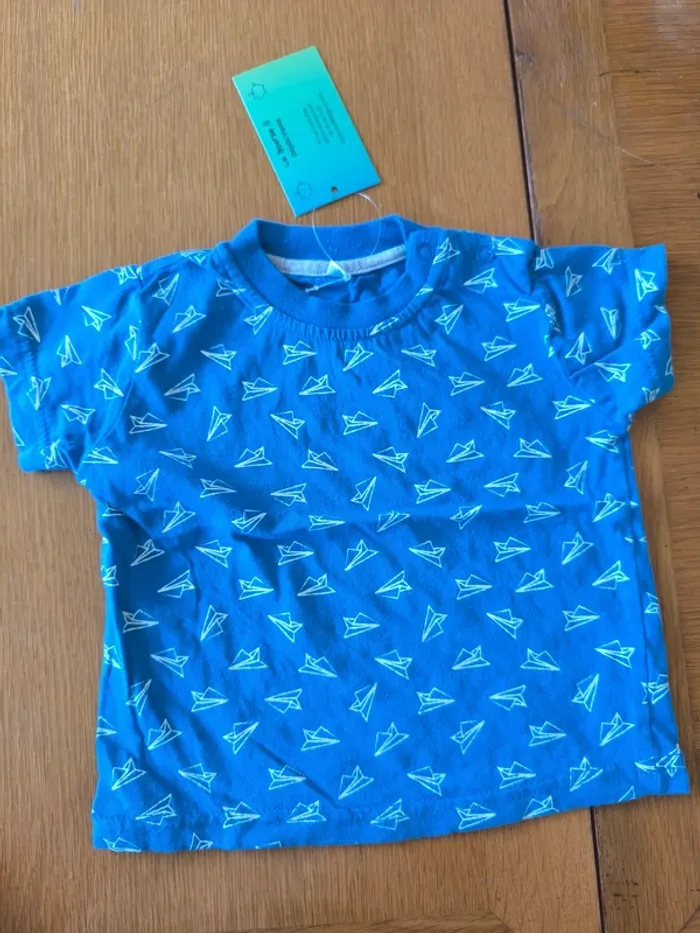 314656 Tee-shirt MC bleu garçon 18 mois