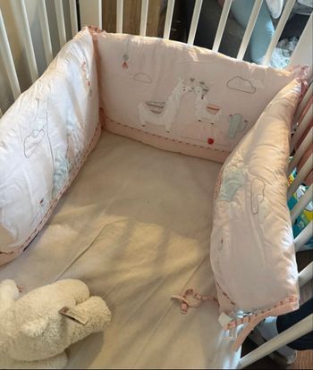 Tour de lit Sauthon rose 