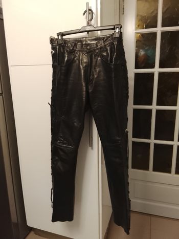 Pantalon cuir épais noir