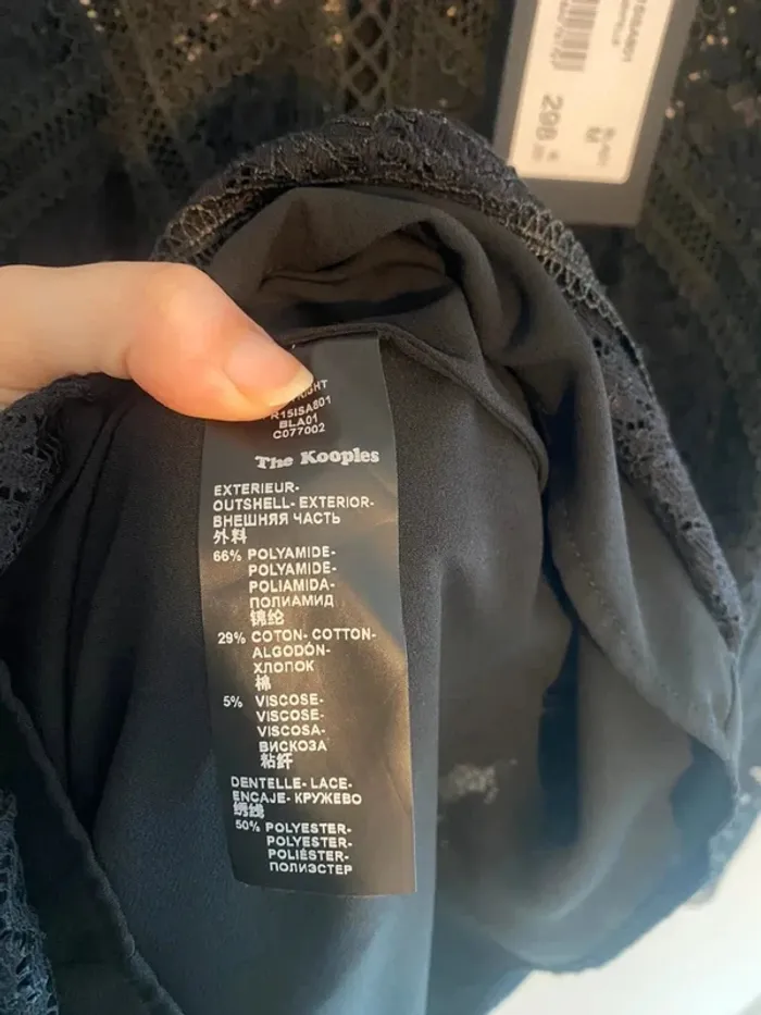 Robe en dentelle noire The Kooples taille M neuve avec étiquette - photo numéro 6
