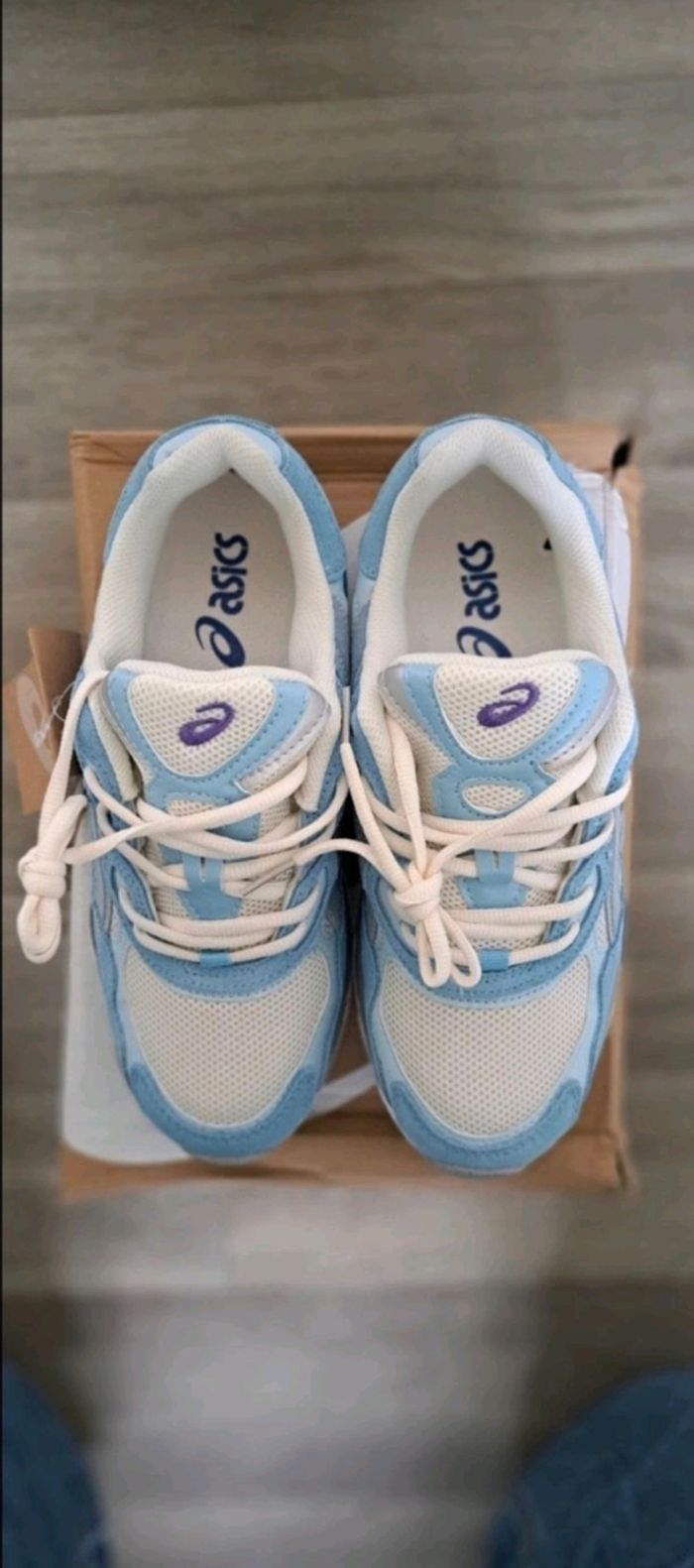 Asics gel nyc cream arctic sky bleu T43,5 - photo numéro 3