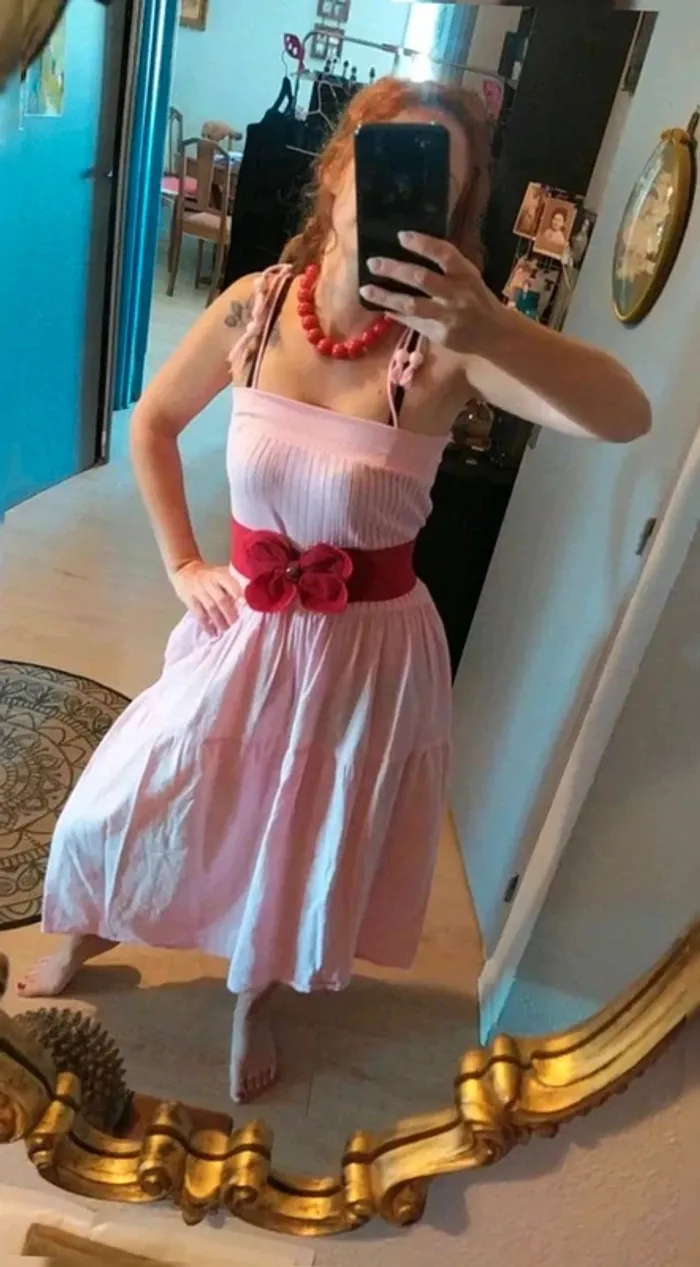 Robe rose vintage S - photo numéro 9