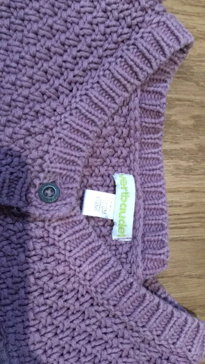 Gilet Vertbaudet mauve 10 ans - photo numéro 3