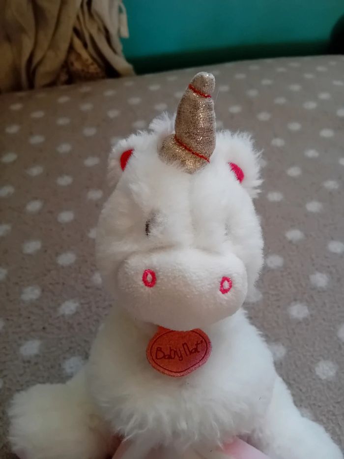 Peluche doudou licorne baby nat - photo numéro 2