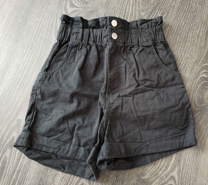 Short jean noir 34 XS H&M NEUF