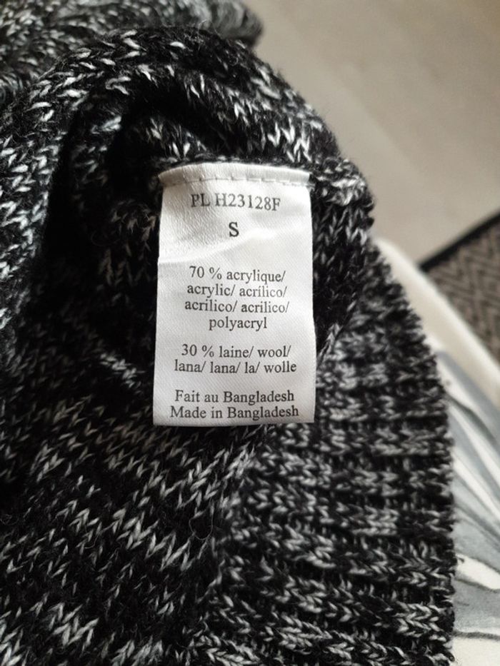 Pull chiné gris/blanc - photo numéro 7