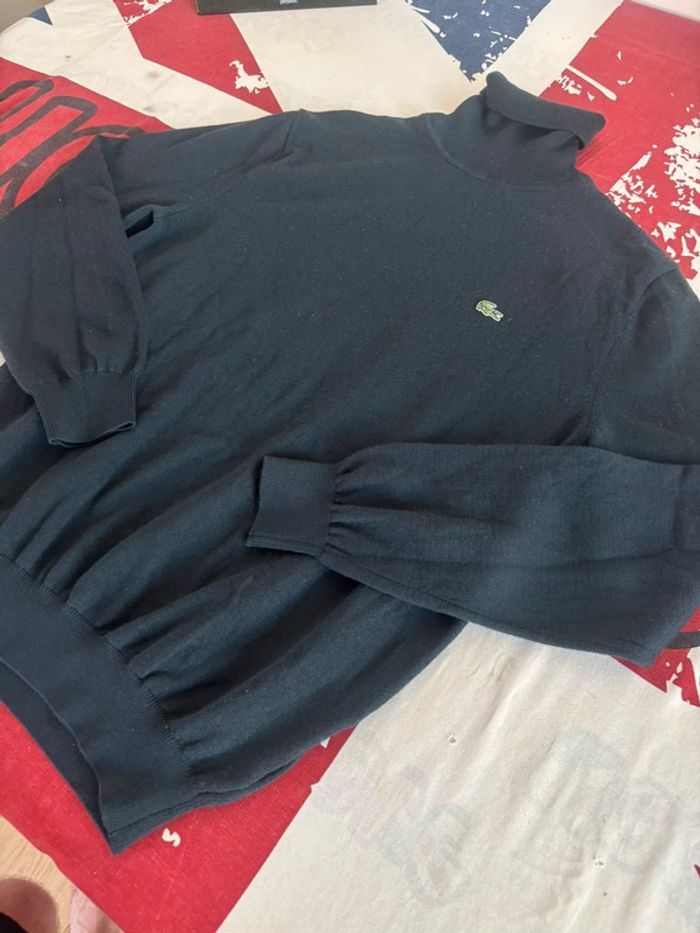 Col roulé léger Lacoste taille xs bleu marine vintage - photo numéro 6