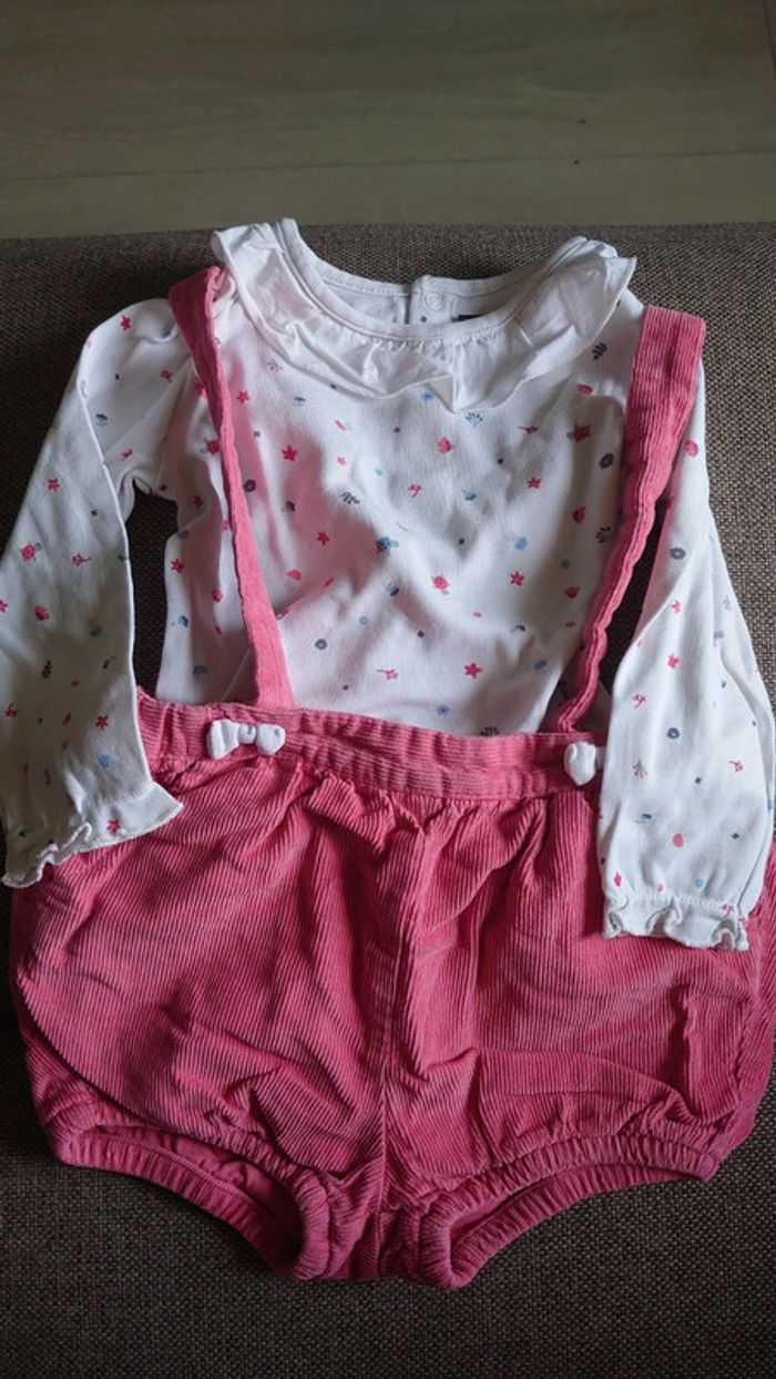 Ensemble body et short bretelles Sergent Major