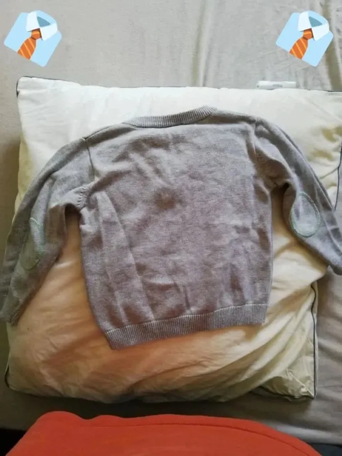Pull Gris avec Silhouette de Baleine - Marque Pommette - 24 Mois - photo numéro 2