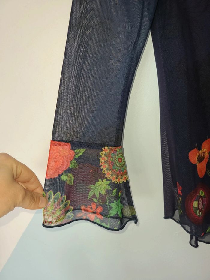 Tunique blouse Haut fleuri femme Marque Desigual taille 36 - photo numéro 9