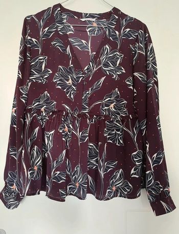 Blouse fluide à volants Camaïeu
