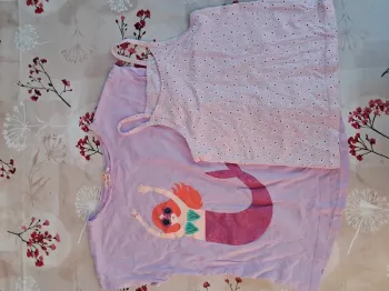 Joli lot tee-shirt sirène pailletée et debardeur fleuri 🌸 - T 8 ans - Du Pareil Au Même dpam