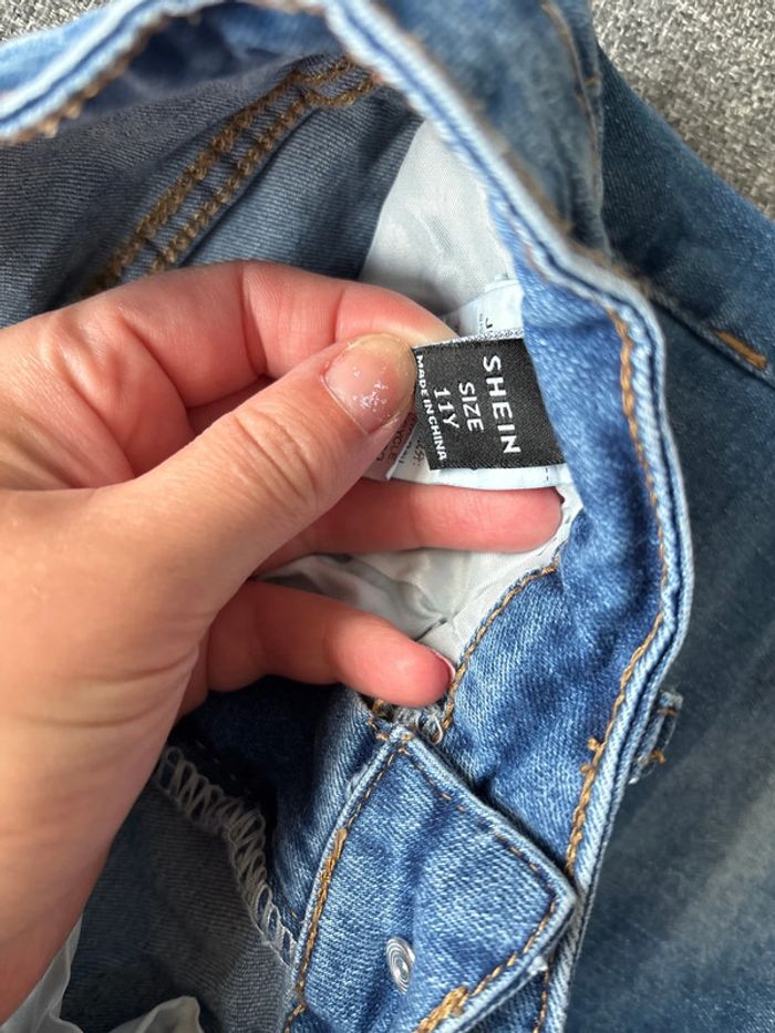 Short en jean taille haute fille - photo numéro 2