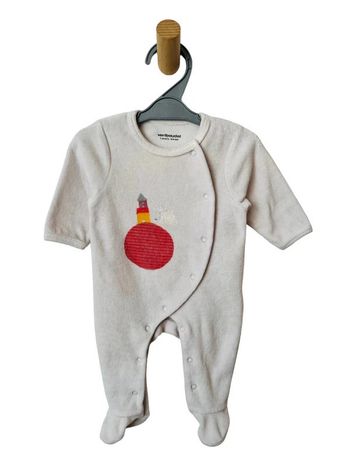 Pyjama velours beige - Vertbaudet 1 mois (54cm)