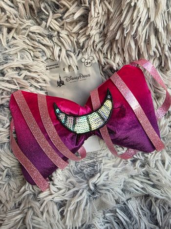 Noeud disney chat cheshire / alice aux pays des merveilles pour ears ou oreille de mickey disneyland paris