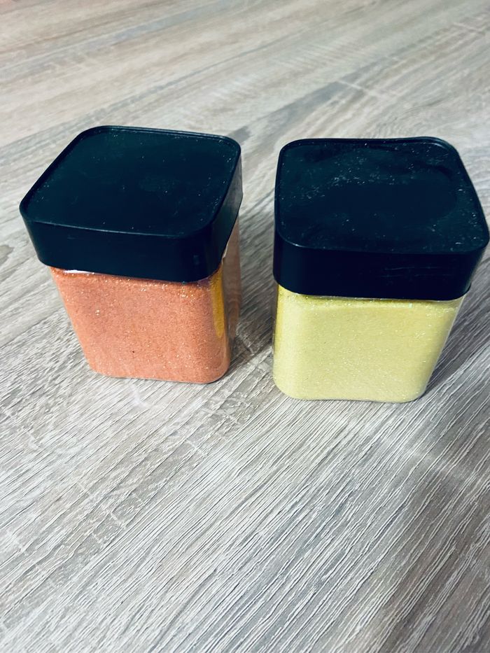 Lot de 2 pots de sable pailleté - photo numéro 2