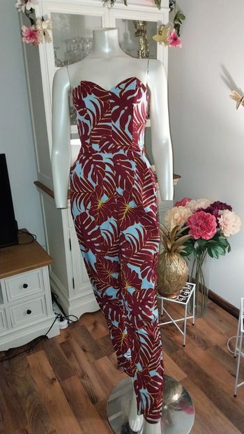 Combi/ combinaison bustier imprimé tropical by H&M neuf Taille 34