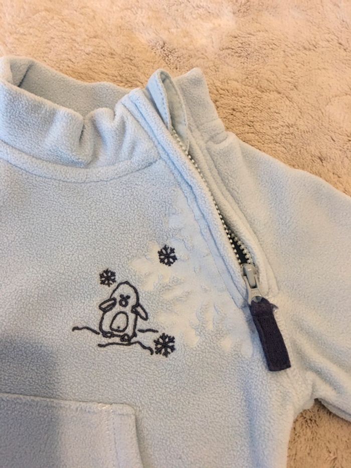 Pull polaire bleu ciel - Tex Baby - 3 mois - photo numéro 2