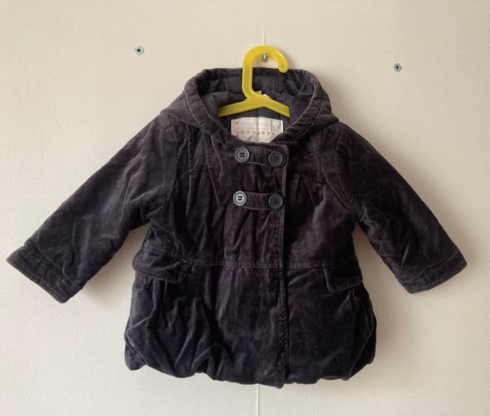 manteau effet panne de velours taille 18 mois