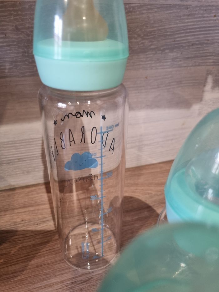 Lot de 3 biberons Mot d'enfants - photo numéro 2