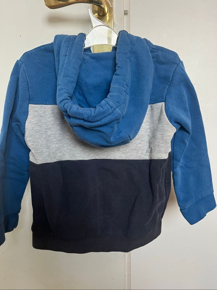 Gilet Vertbaudet bleu gris marine - photo numéro 3