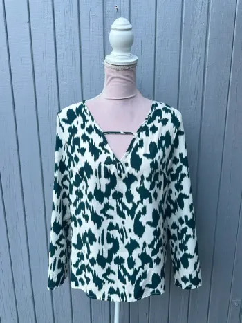 Blouse légère été manches longues imprimée 36/S Shein