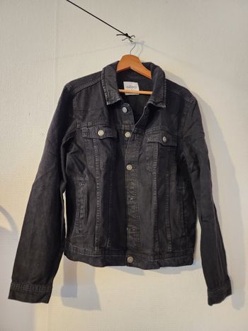 Veste en jean noire pour homme