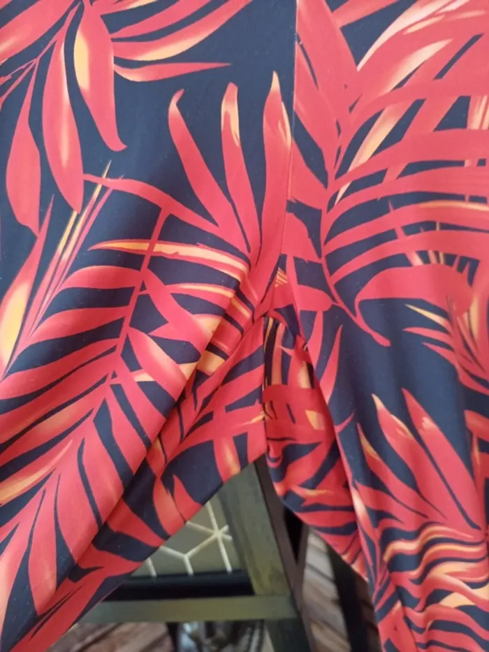 Pantalon fluide rouge noir  t40 - photo numéro 4