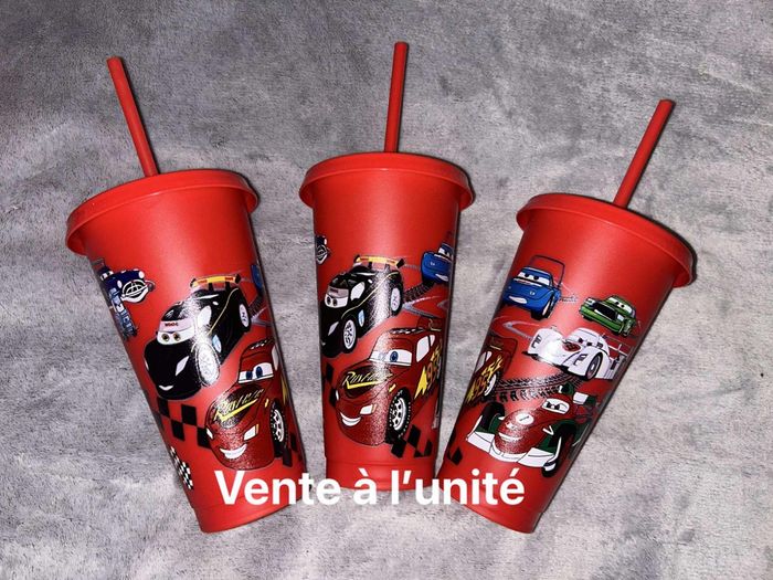 Grand gobelet à paille cars Disney pixar - photo numéro 1