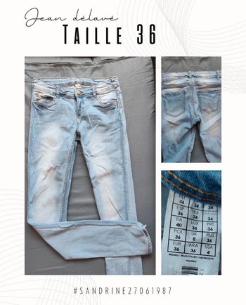 Jean délavé bleu clair